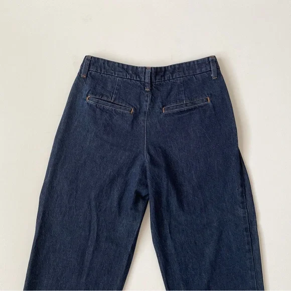 Banana Republic Luxe Mid Rise Straight Denim Jeans Dark Wash, Size 28/6 Regular - Picture 12 of 14